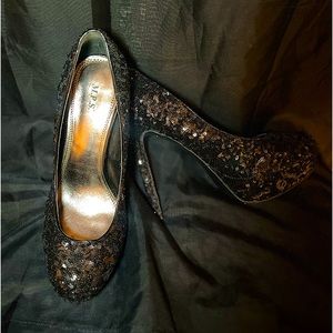 Black sequins M. P. S. Heels